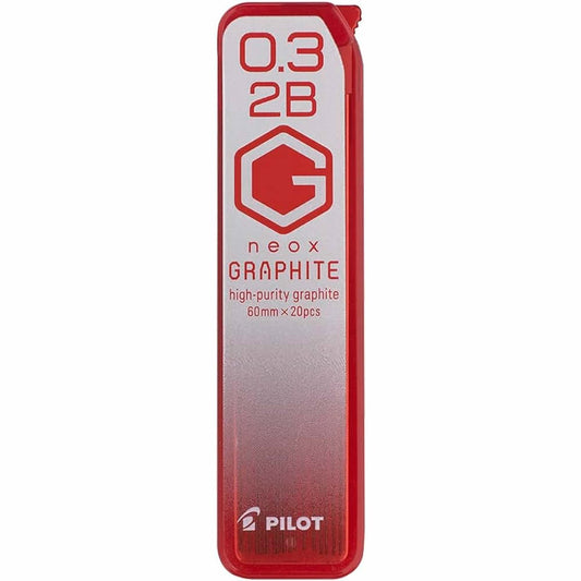 Pilot neox GRAPHITE 0.3mm 2B High-Purity Refill Leads (20pcs per tube)