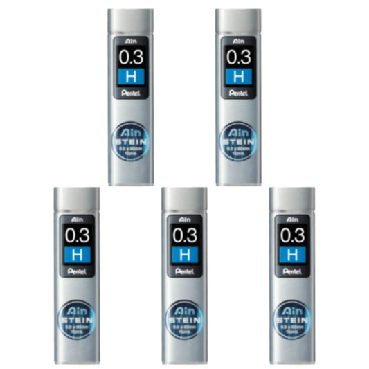 Pentel Ain Stein 0.3mm H Refill Leads (Pack of 5)