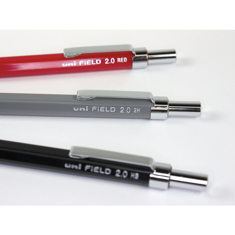 Uni FiELD 2H/HB/Red 2.0 mm Construction Mechanical Drafting Pencils (Pack of 3)