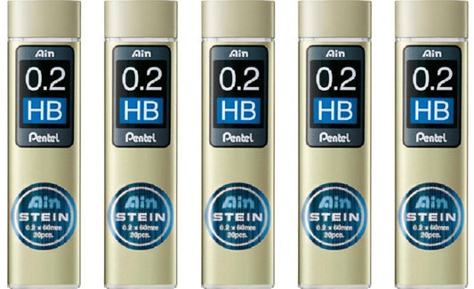 Pentel Ain Stein 0.2mm Refill Leads (Pack of 5)