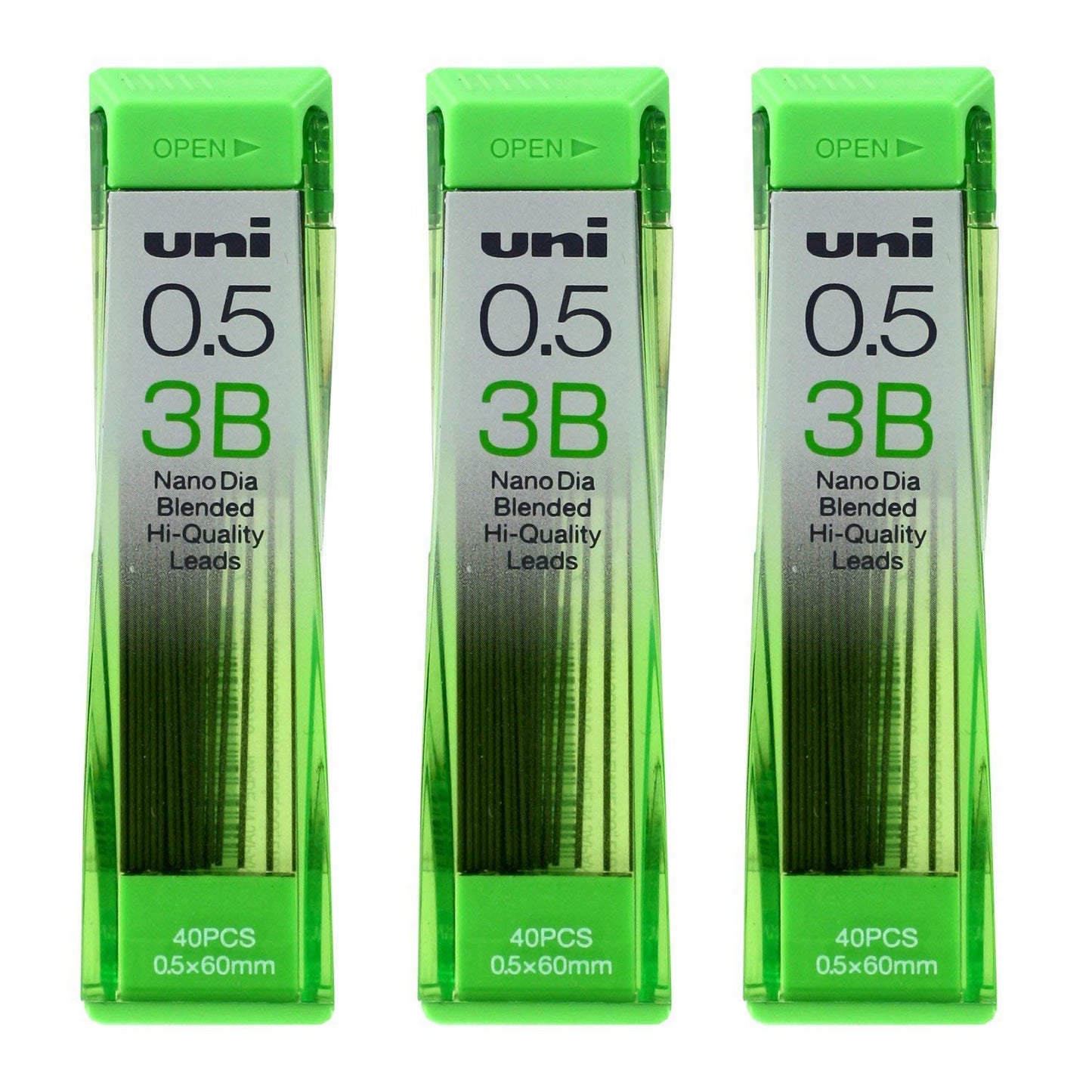 Uni Nano Dia 0.5mm 3B Refill Leads (Pack of 3)