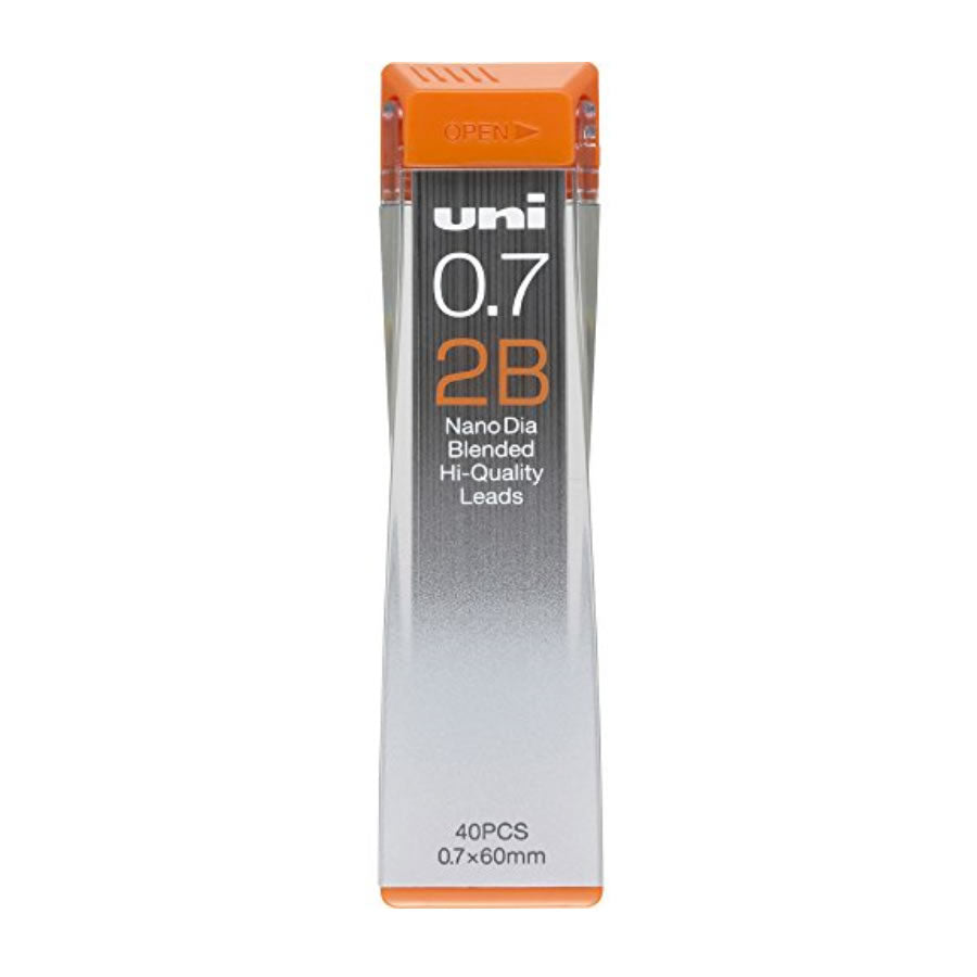 Uni Nano Dia 0.7mm 2B Refill Leads (40 leads per tube)