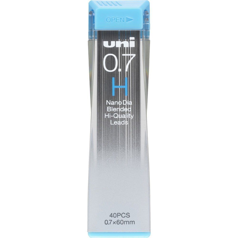Uni Nano Dia 0.7mm H Refill Leads (40 leads per tube)
