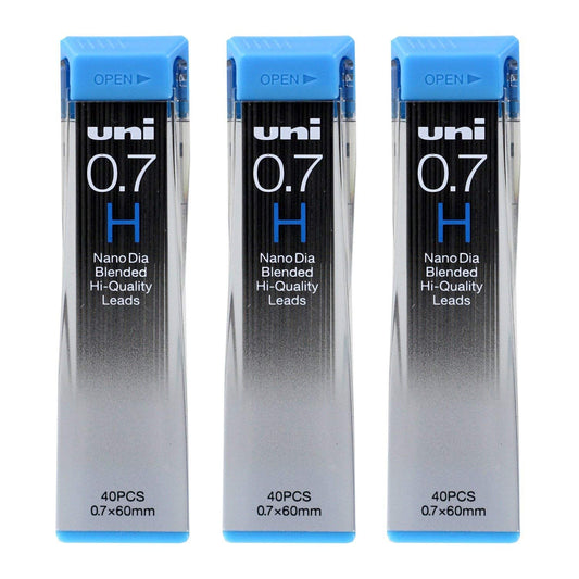 Uni Nano Dia 0.7mm H Refill Leads (Pack of 3)