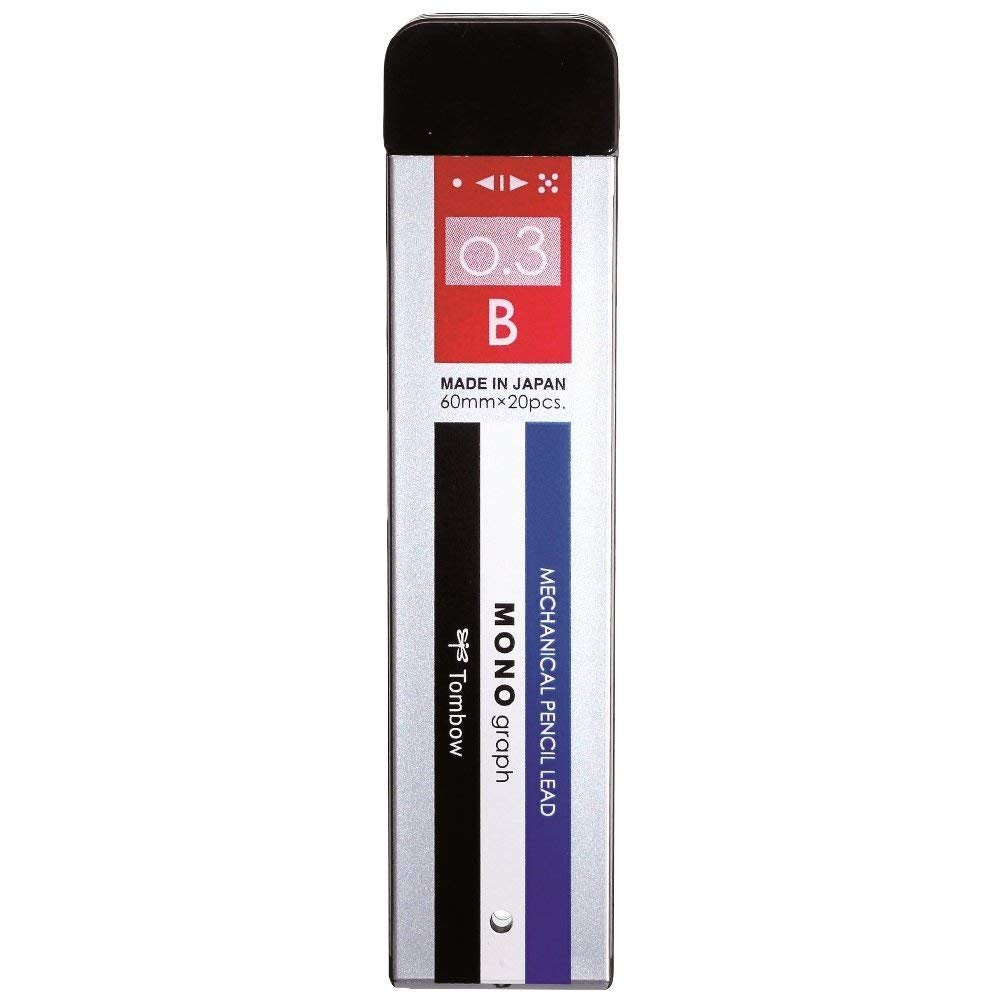 Tombow MONO Graph 0.3mm B Refill Leads (20 leads per tube)