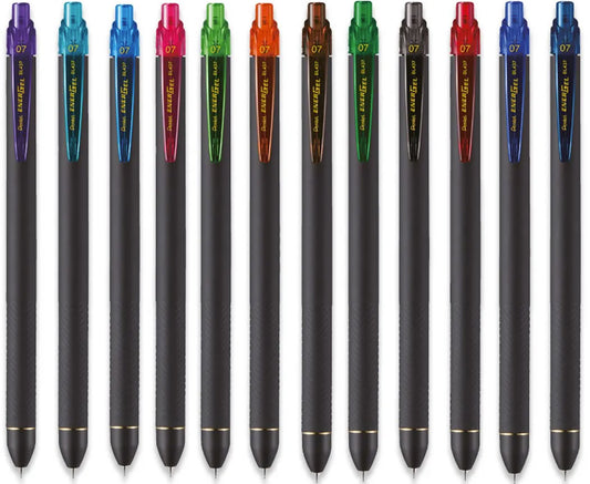 Pentel EnerGel R1 0.7mm Retractable Gel Roller Pens (Pack of 12)