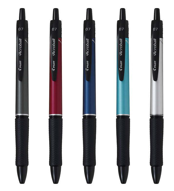 Pilot Acroball T Series 0.7mm Black Ink Ballpoint Pens (Pack of 5)