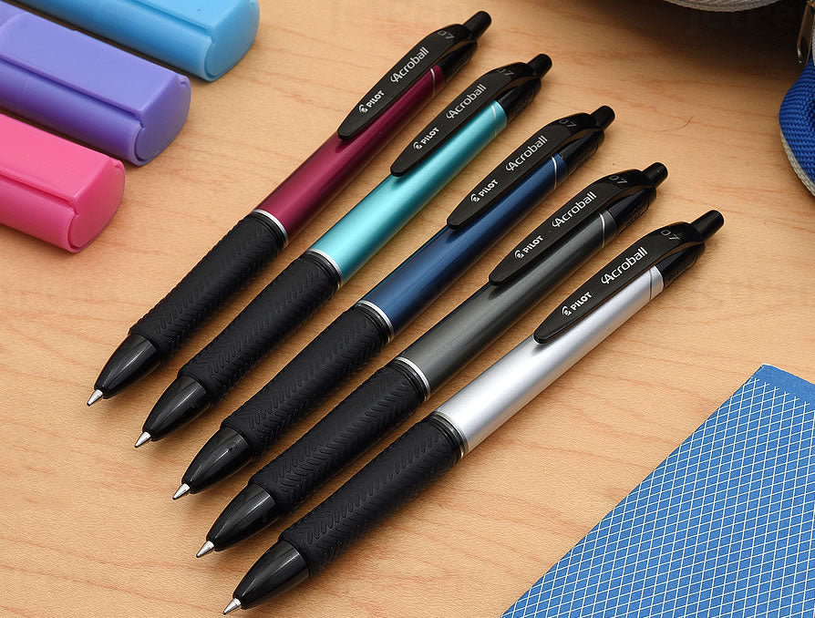 Pilot Acroball T Series 0.7mm Black Ink Ballpoint Pens (Pack of 5)