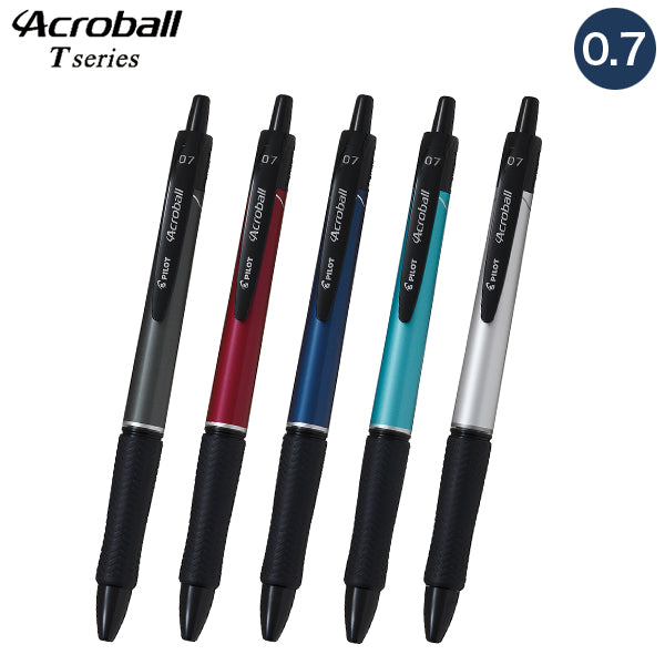 Pilot Acroball T Series 0.7mm Black Ink Ballpoint Pens (Pack of 5)