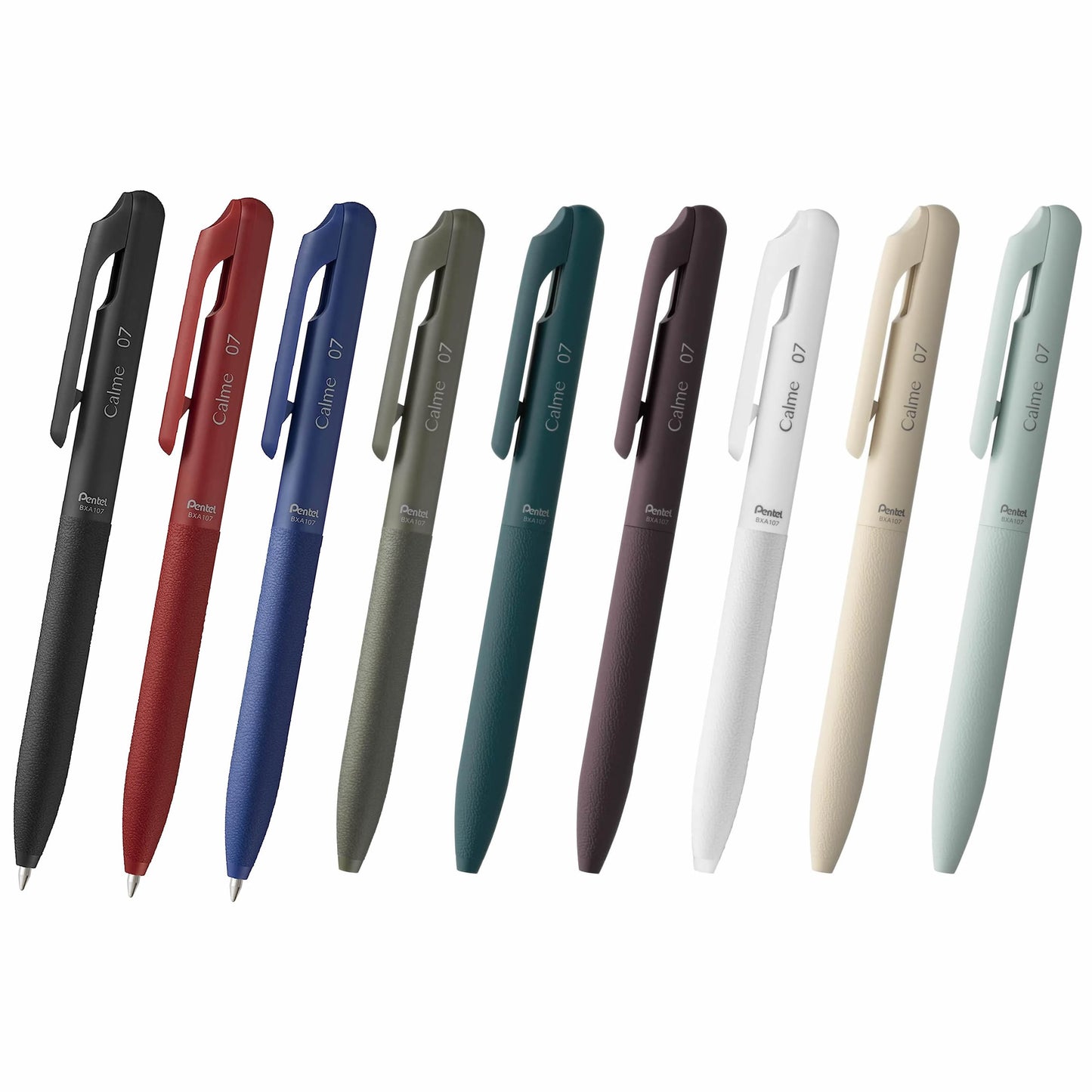 Pentel Calme 0.7mm Silent Ballpoint Pens (Pack of 9)