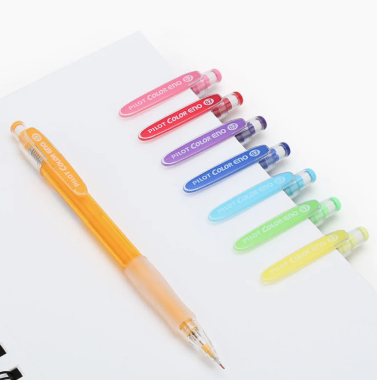 Pilot Color ENO 0.7 mm Erasable Mechanical Pencils (Pack of 8)