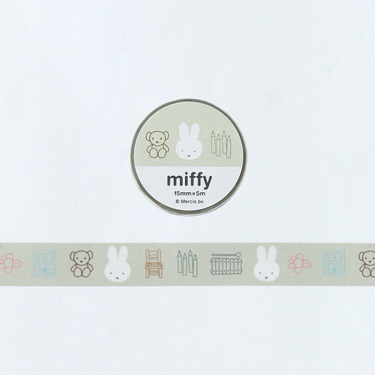 GreenFlash Miffy Japanese Washi Masking Tape, 15mm x 5m