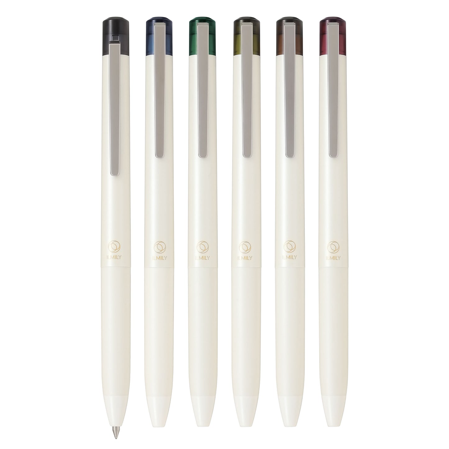 Pilot ILMILY NUANCE BLACK 0.5mm Water-based Pigment Gel Ink Ballpoint Pens (Pack of 7)