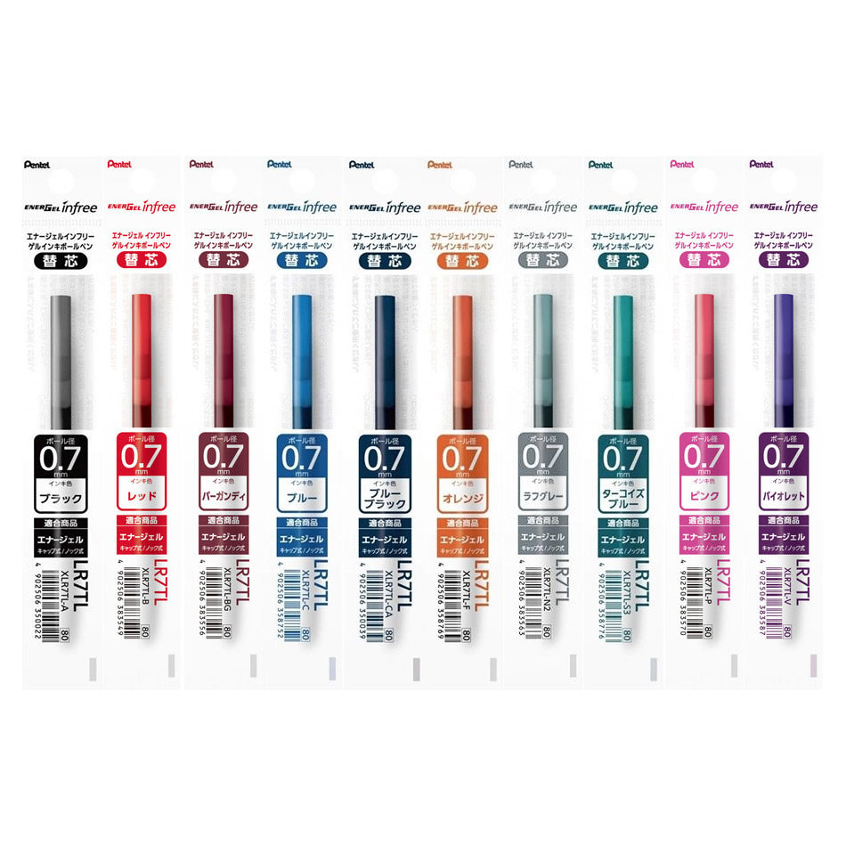 Pentel EnerGel infree 0.7mm Gel Pen Refills (Pack of 10)