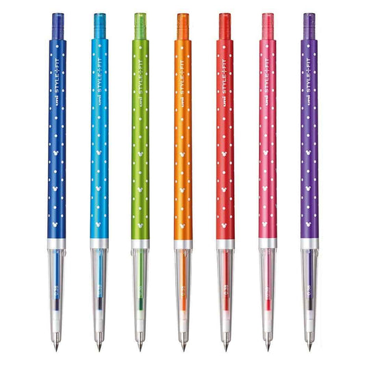 Uni SigNo STYLE-FIT Disney 0.38mm Retractable Gel Ink Ballpoint Pens (Pack of 7)