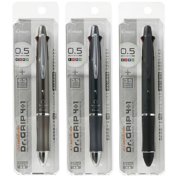 Pilot Dr.Grip 4+1 0.5mm Multifunctional Pens (Pack of 3)