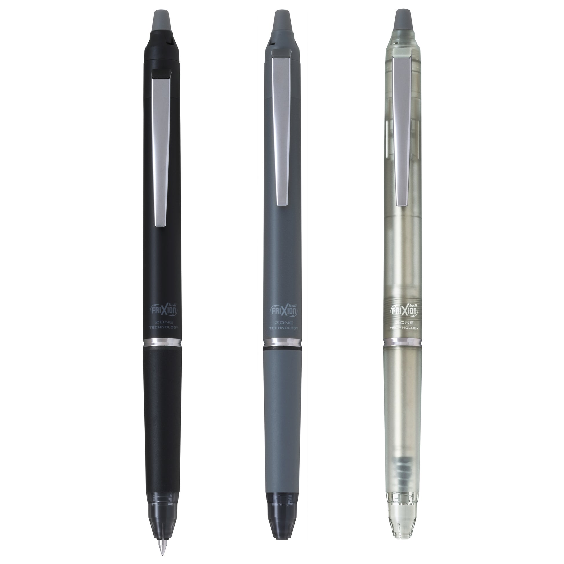 Pilot FriXion Ball Knock Zone 0.5mm Erasable Black Ink Ballpoint Pen (Pack of 3)