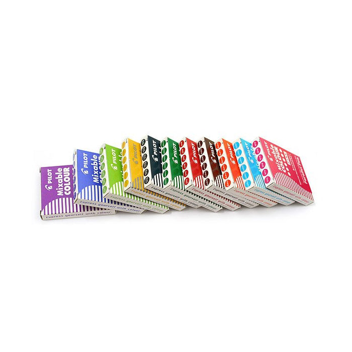 Pilot Mixable COLOUR Parallel Pen Refills (6 refills per pack, Pack of 12)