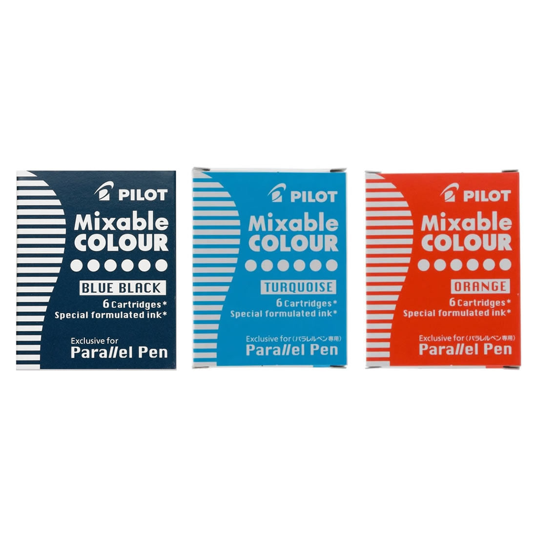 Pilot Mixable COLOUR Assorted Colors Parallel Pen Refills (3 packs)