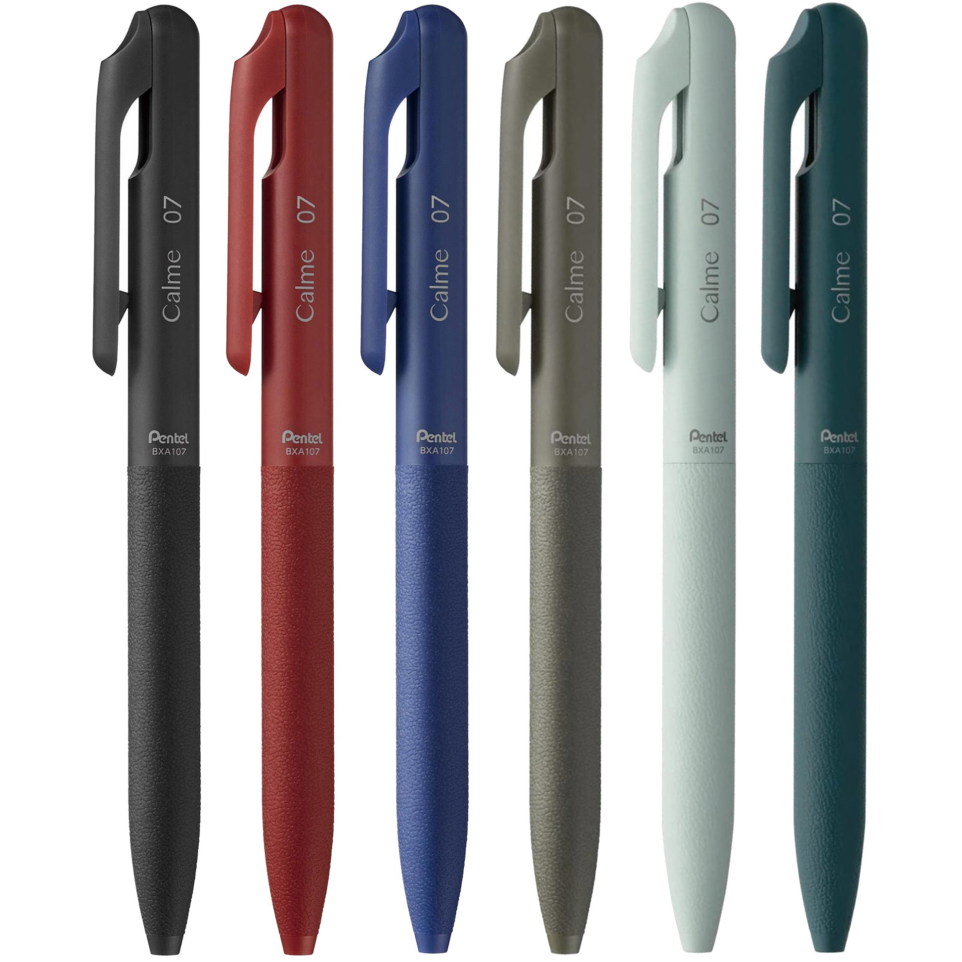 Pentel Calme 0.7mm Silent Ballpoint Pens (Pack of 6)