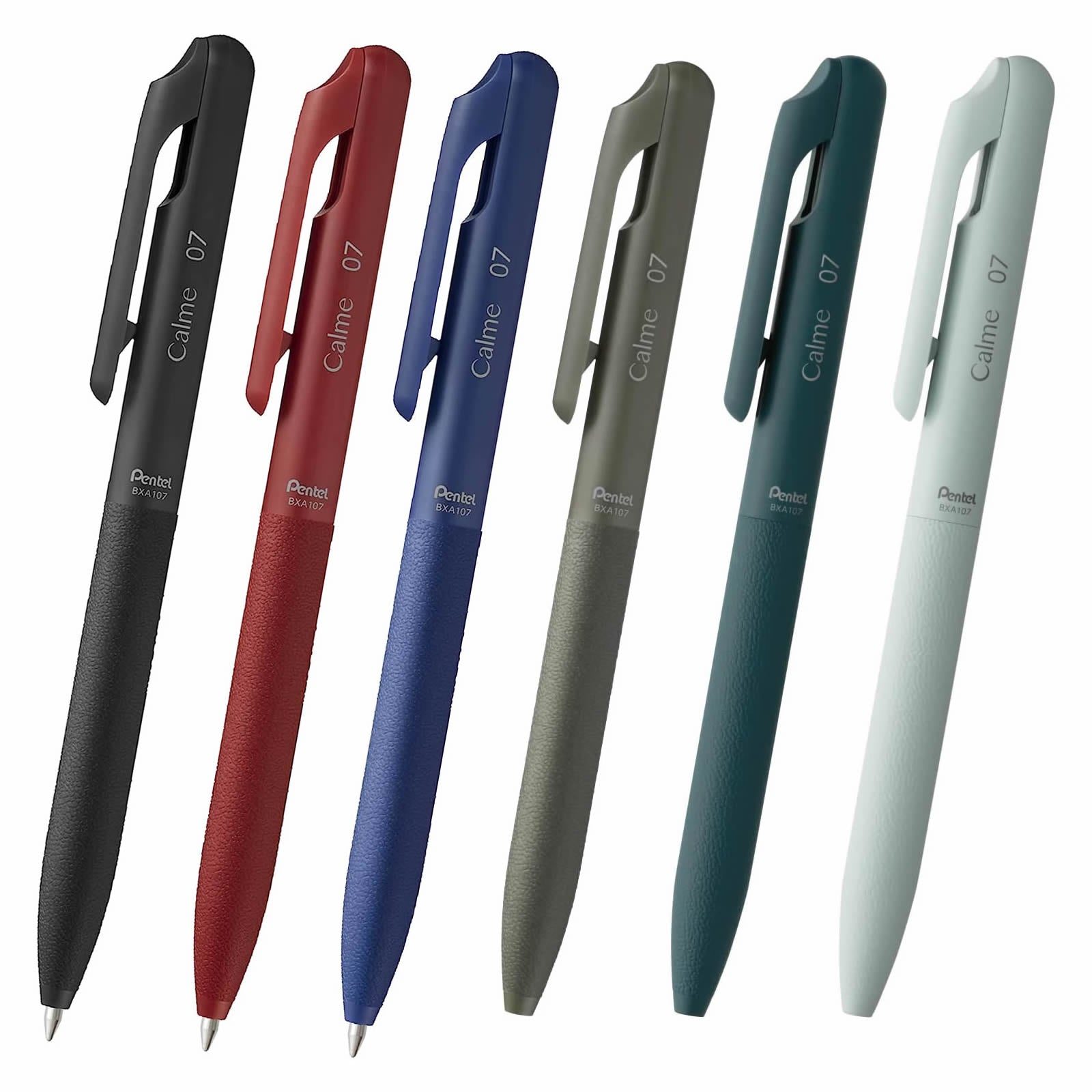 Pentel Calme 0.7mm Silent Ballpoint Pens (Pack of 6)