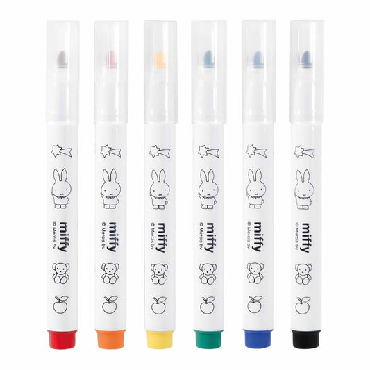 Kutsuwa Miffy 6-Colour Erasable Drawing Pen Set