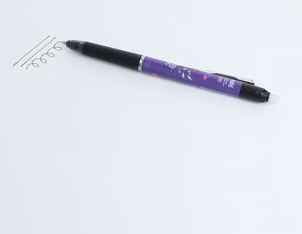 Sun-Star FriXion Ball Knock Zone 0.5mm Erasable Ballpoint Pen, Kuromi