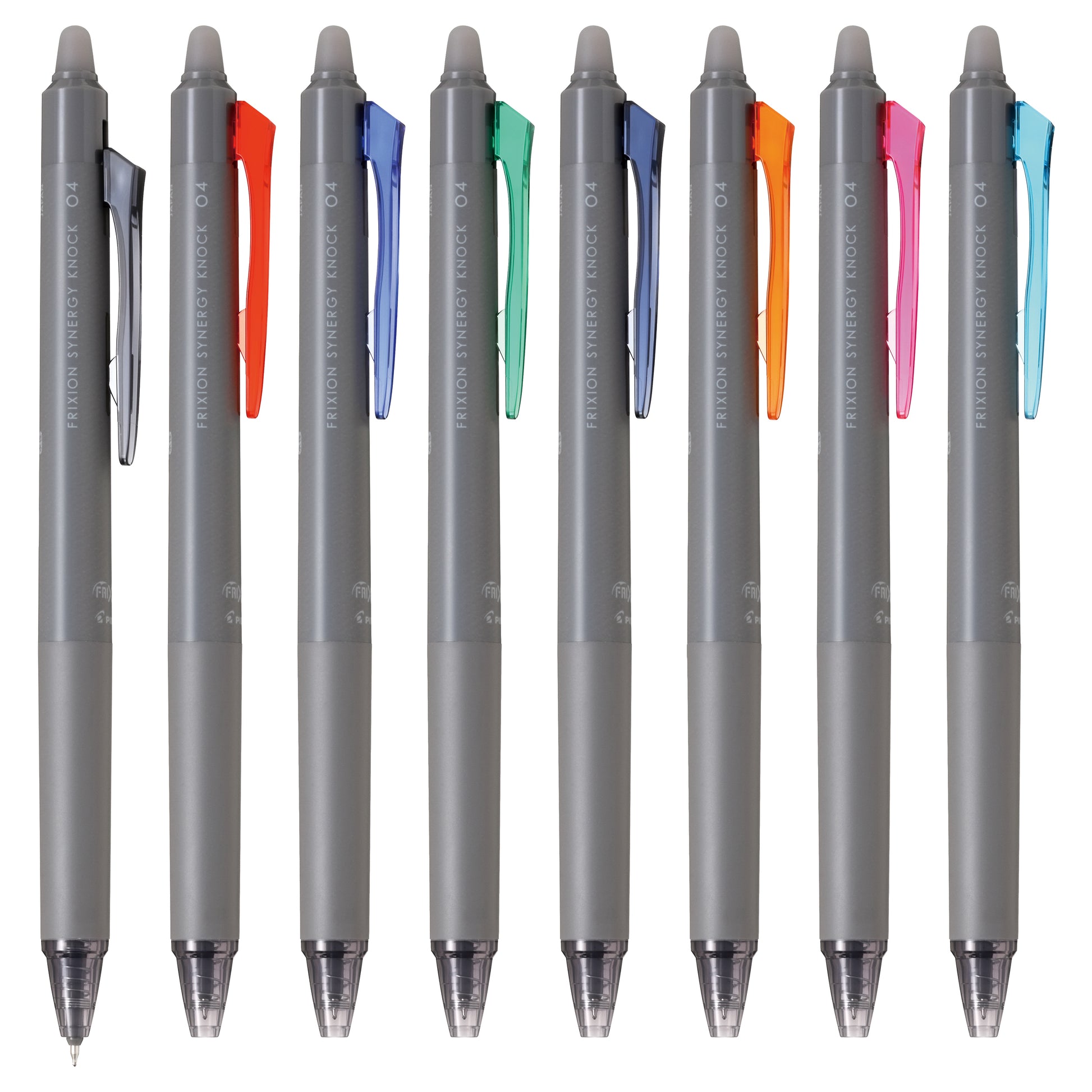 Pilot Frixion Synergy Knock 0.4mm Erasable Gel Ink Ballpoint Pens (8-Colour Set)