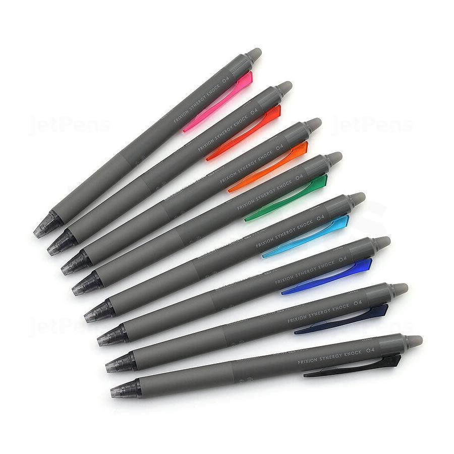 Pilot Frixion Synergy Knock 0.4mm Erasable Gel Ink Ballpoint Pens (8-Colour Set)