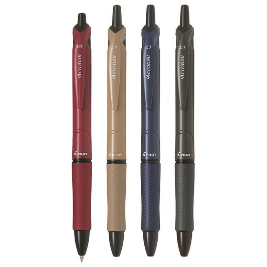 Pilot Acroball M Series 0.7mm Black Ink Ballpoint Pens (Pack of 4)