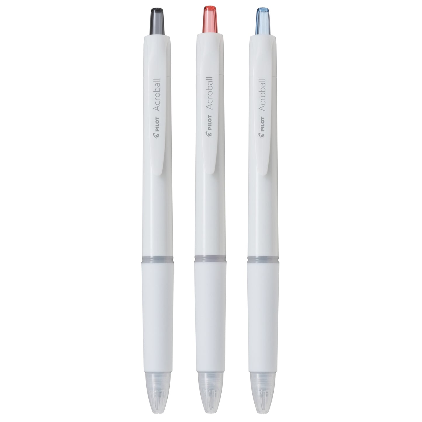 Pilot Acroball 150 Black, Blue Red Ballpoint Pens, 0.5mm (Pack of 3)