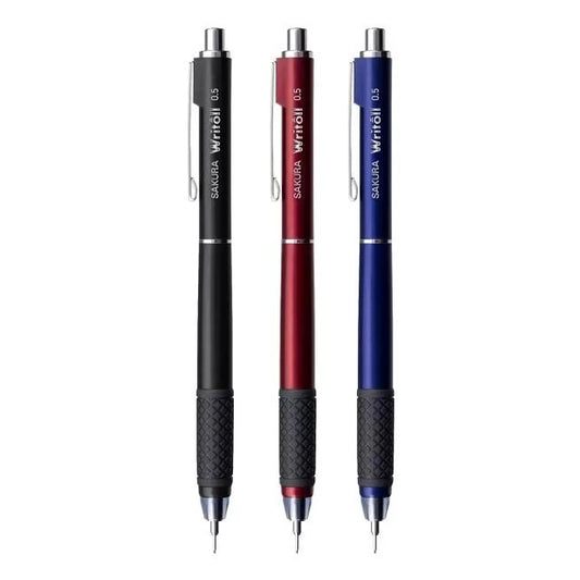 Sakura Writoll 0.5mm Retractable Tip Mechanical Pencils (Pack of 3)