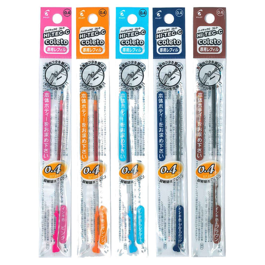 Pilot HI-TEC-C COLETO 0.4mm Pen Refills (Pack of 5)