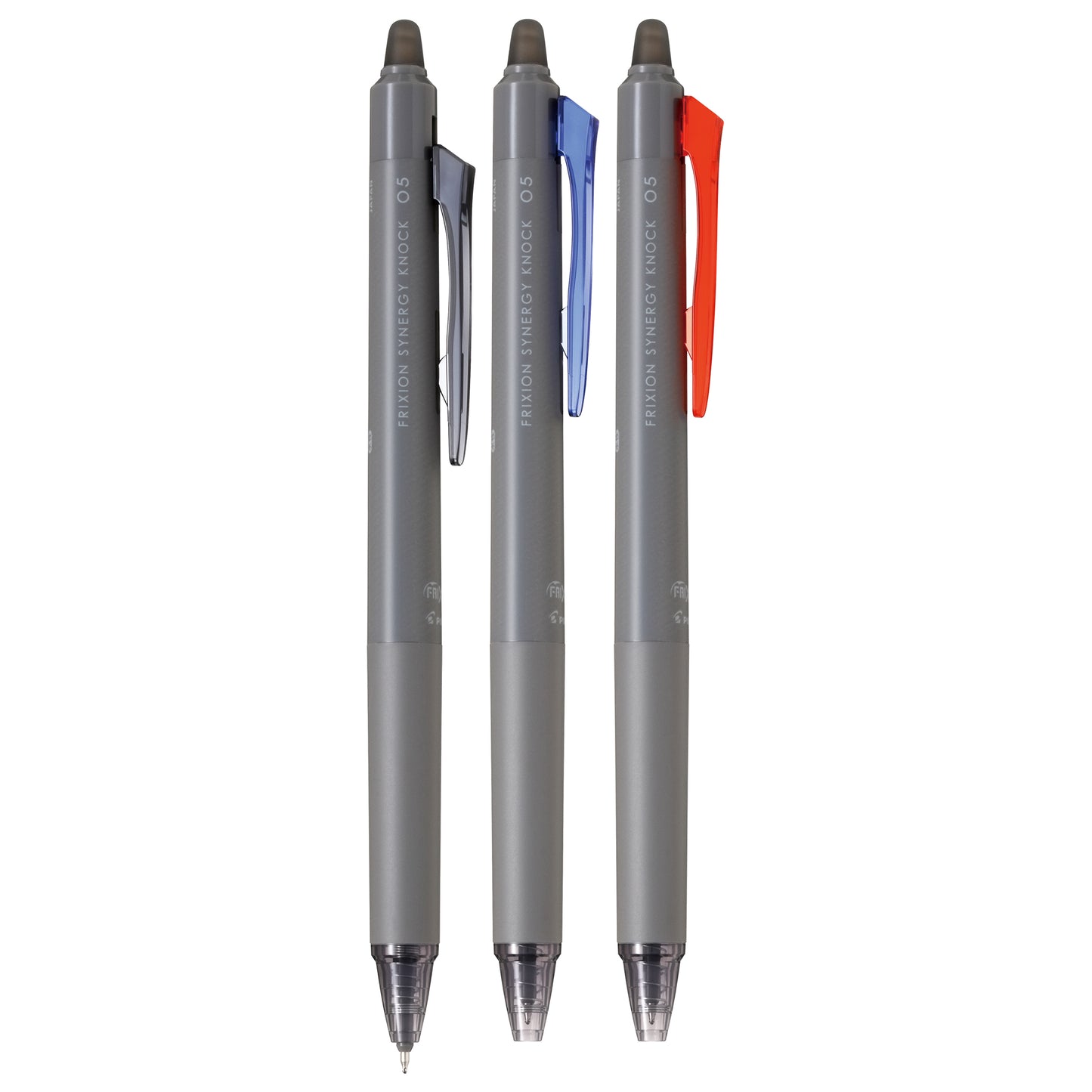 Pilot Frixion Synergy Knock 0.5mm Erasable Gel Ink Ballpoint Pens (Pack of 3)