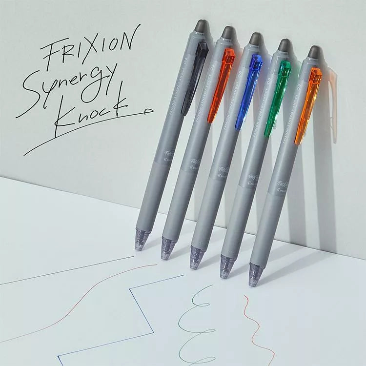 Pilot Frixion Synergy Knock 0.5mm Erasable Gel Ink Ballpoint Pens (Pack of 8)