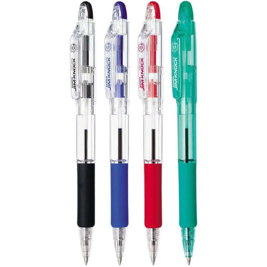 Zebra JIM-KNOCK 0.7mm Oil-based Ballpoint Pens (Pack of 4)