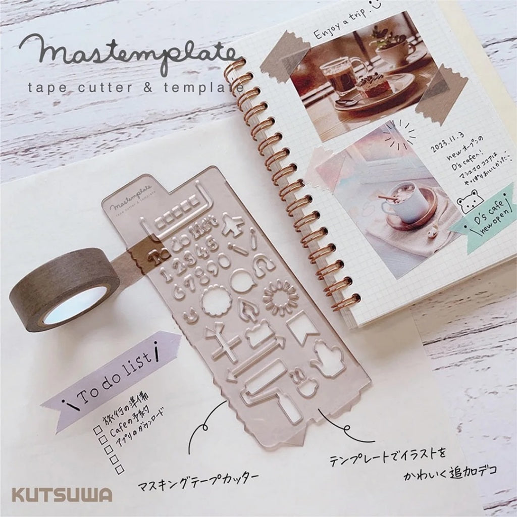 Kutsuwa Mastemplate Tape Cutter & Drawing Template