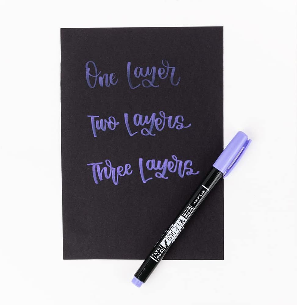 Tombow Fudenosuke Pastel Soft Tip Calligraphy Brush Pen (Work for Black Paper)