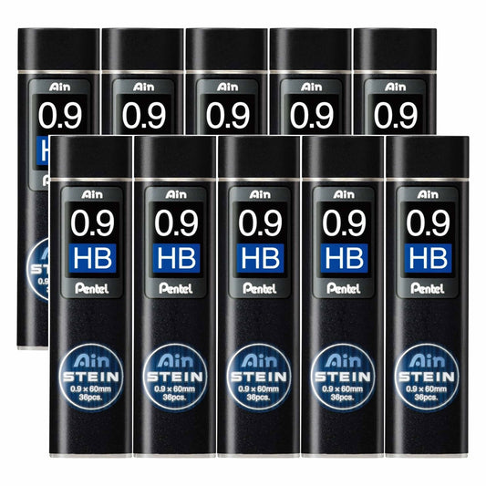 Pentel Ain Stein 0.9mm HB Refill Leads (Pack of 10)