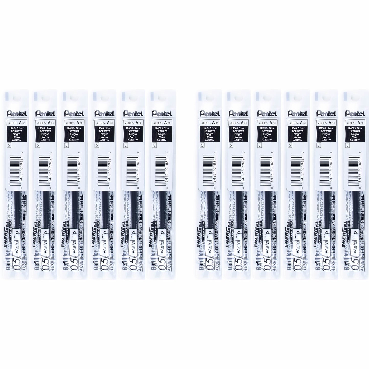 Pentel EnerGel 0.5mm Permanent Gel Pen Refills (Pack of 12)